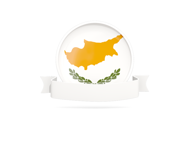 Flag with empty ribbon. Download flag icon of Cyprus at PNG format