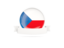 Czech Republic. Flag with empty ribbon. Download icon.