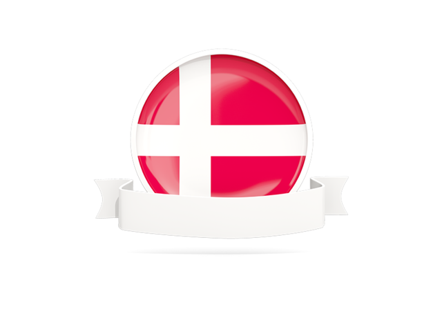 Flag with empty ribbon. Download flag icon of Denmark at PNG format