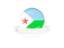 Djibouti. Flag with empty ribbon. Download icon.