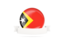 East Timor. Flag with empty ribbon. Download icon.