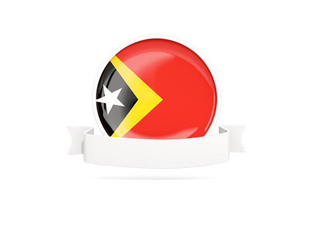 Flag with empty ribbon. Download flag icon of East Timor at PNG format