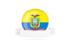 Ecuador. Flag with empty ribbon. Download icon.