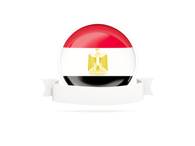 Flag with empty ribbon. Download flag icon of Egypt at PNG format