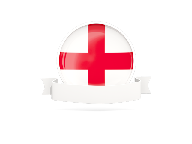 Flag with empty ribbon. Download flag icon of England at PNG format