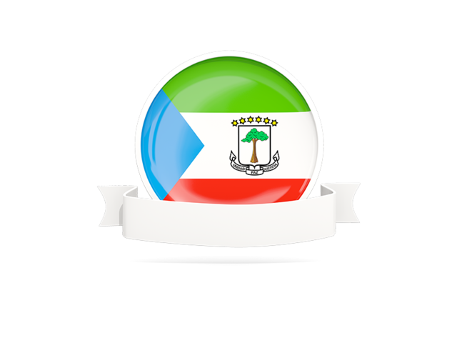 Flag with empty ribbon. Download flag icon of Equatorial Guinea at PNG format