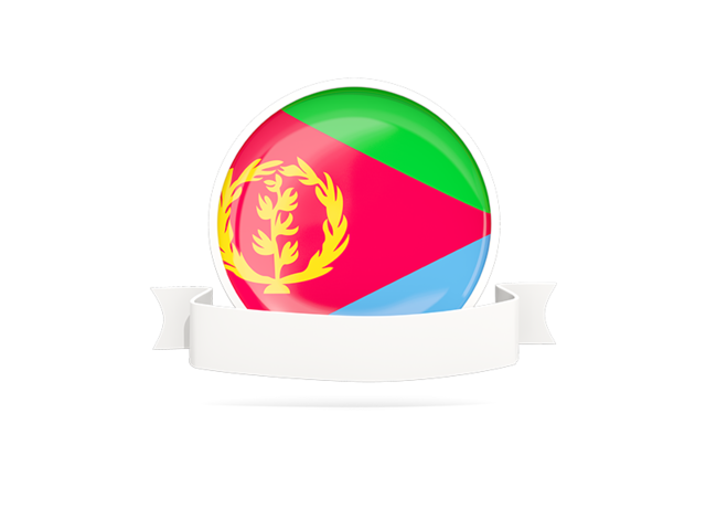 Флаг с белой лентой. Скачать флаг. Эритрея