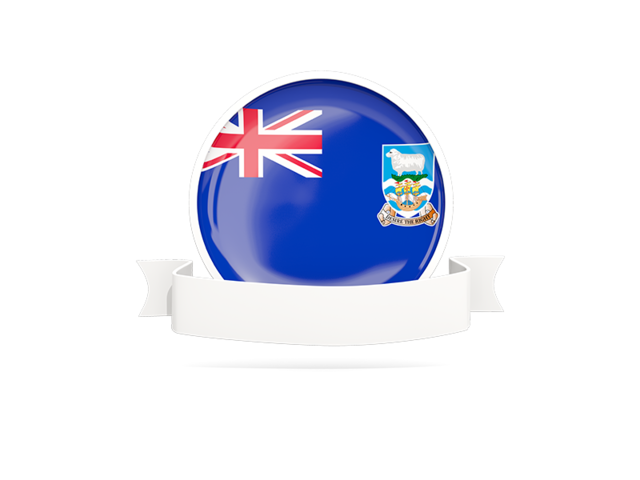 Flag with empty ribbon. Download flag icon of Falkland Islands at PNG format