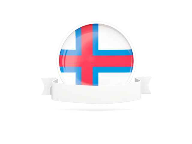 Flag with empty ribbon. Download flag icon of Faroe Islands at PNG format