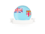 Fiji. Flag with empty ribbon. Download icon.