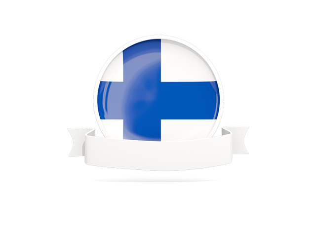 Flag with empty ribbon. Download flag icon of Finland at PNG format