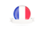 France. Flag with empty ribbon. Download icon.