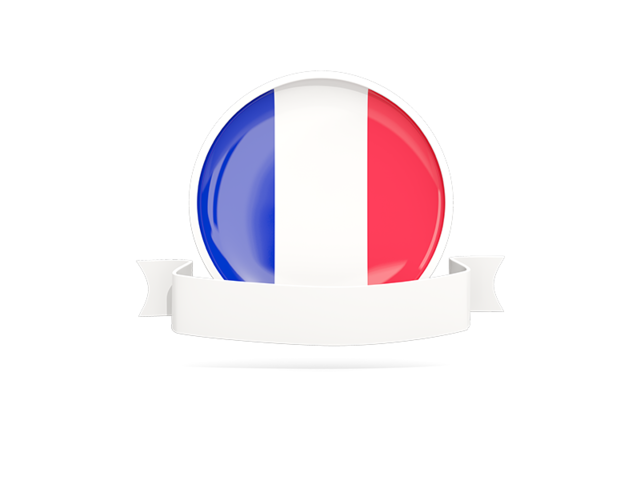 Flag with empty ribbon. Download flag icon of France at PNG format