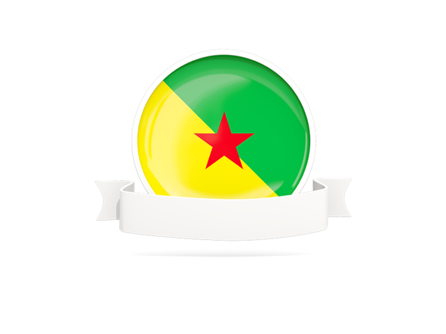 Flag with empty ribbon. Download flag icon of French Guiana at PNG format