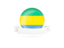 Gabon. Flag with empty ribbon. Download icon.