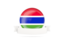 Gambia. Flag with empty ribbon. Download icon.