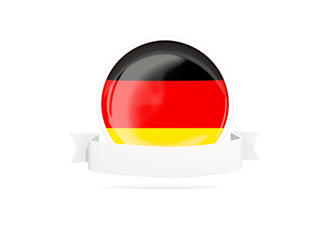 Flag with empty ribbon. Download flag icon of Germany at PNG format