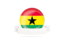 Ghana. Flag with empty ribbon. Download icon.