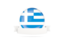 Greece. Flag with empty ribbon. Download icon.
