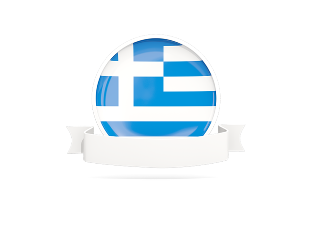Flag with empty ribbon. Download flag icon of Greece at PNG format