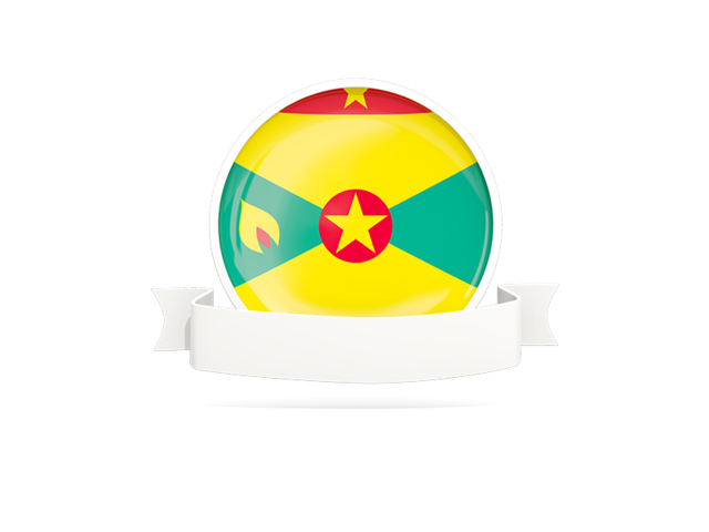 Flag with empty ribbon. Download flag icon of Grenada at PNG format