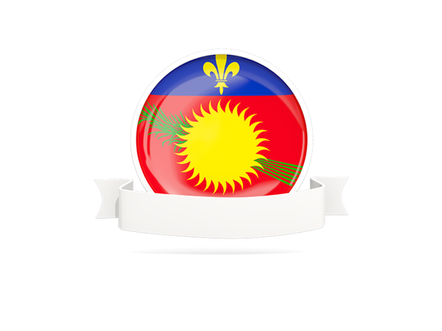 Flag with empty ribbon. Download flag icon of Guadeloupe at PNG format