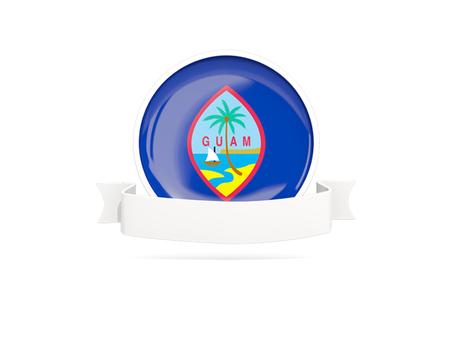 Flag with empty ribbon. Download flag icon of Guam at PNG format