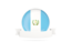 Guatemala. Flag with empty ribbon. Download icon.