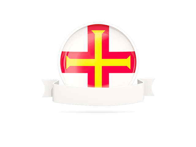 Flag with empty ribbon. Download flag icon of Guernsey at PNG format