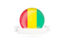 Guinea. Flag with empty ribbon. Download icon.