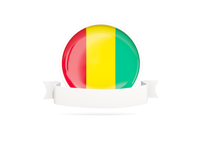 Flag with empty ribbon. Download flag icon of Guinea at PNG format