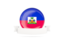 Haiti. Flag with empty ribbon. Download icon.