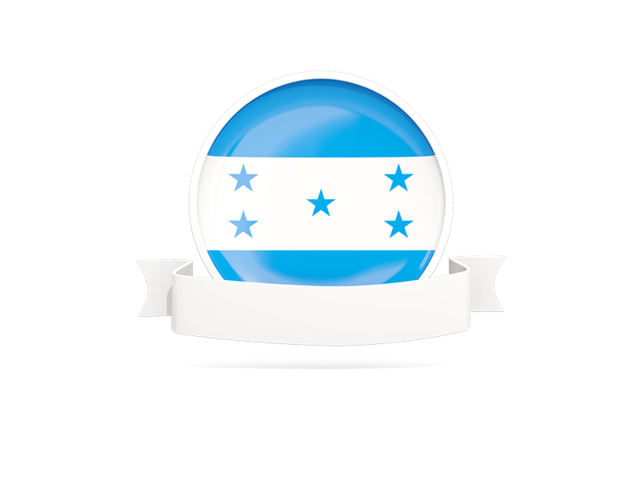 Flag with empty ribbon. Download flag icon of Honduras at PNG format