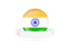 India. Flag with empty ribbon. Download icon.