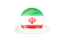 Iran. Flag with empty ribbon. Download icon.