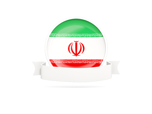 Flag with empty ribbon. Download flag icon of Iran at PNG format