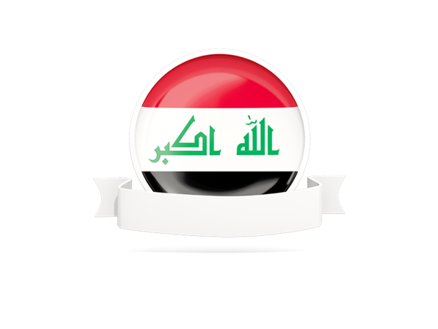 Flag with empty ribbon. Download flag icon of Iraq at PNG format