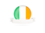 Ireland. Flag with empty ribbon. Download icon.