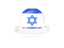 Israel. Flag with empty ribbon. Download icon.