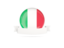 Italy. Flag with empty ribbon. Download icon.