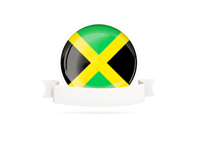 Flag with empty ribbon. Download flag icon of Jamaica at PNG format