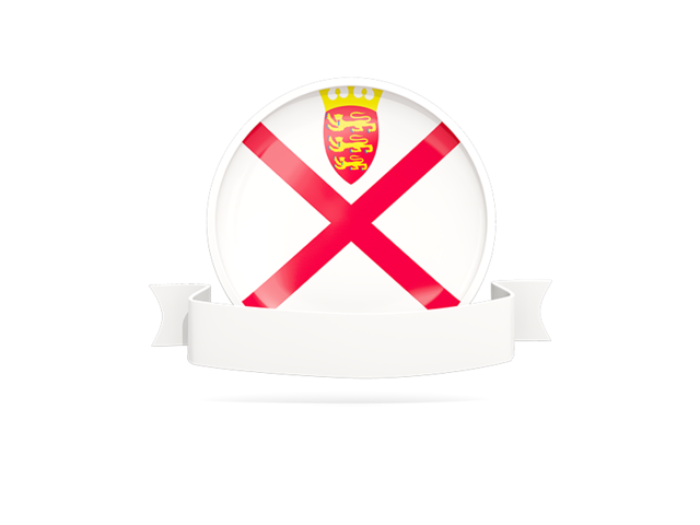 Flag with empty ribbon. Download flag icon of Jersey at PNG format