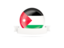 Jordan. Flag with empty ribbon. Download icon.