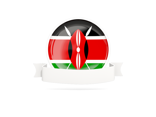 Flag with empty ribbon. Download flag icon of Kenya at PNG format