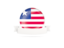Liberia. Flag with empty ribbon. Download icon.
