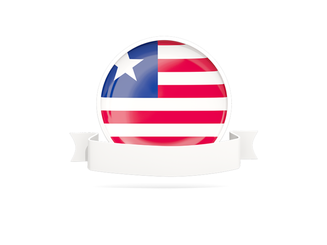 Flag with empty ribbon. Download flag icon of Liberia at PNG format