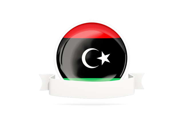 Flag with empty ribbon. Download flag icon of Libya at PNG format