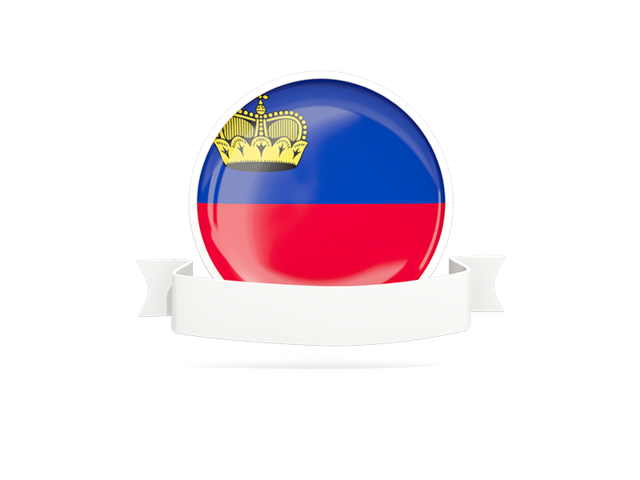 Flag with empty ribbon. Download flag icon of Liechtenstein at PNG format