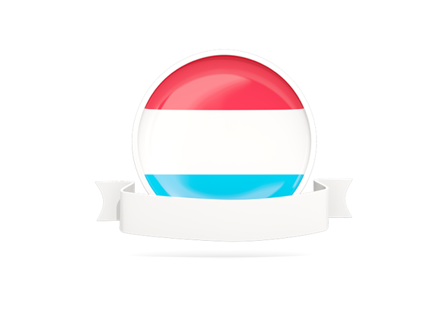 Flag with empty ribbon. Download flag icon of Luxembourg at PNG format