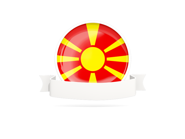 Flag with empty ribbon. Download flag icon of Macedonia at PNG format